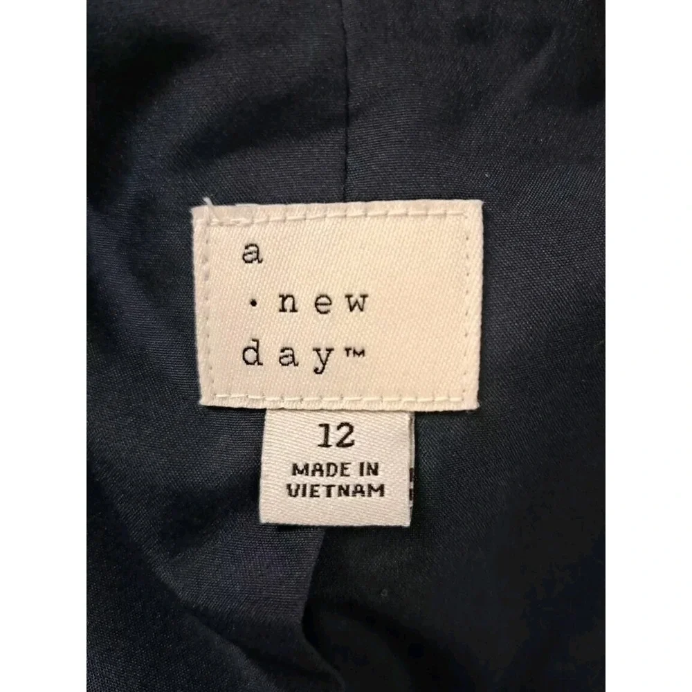 A New Day Double Breasted Blazer Size 12 Federal Blue Goldtone Buttons Lined NWT - Picture 3 of 11